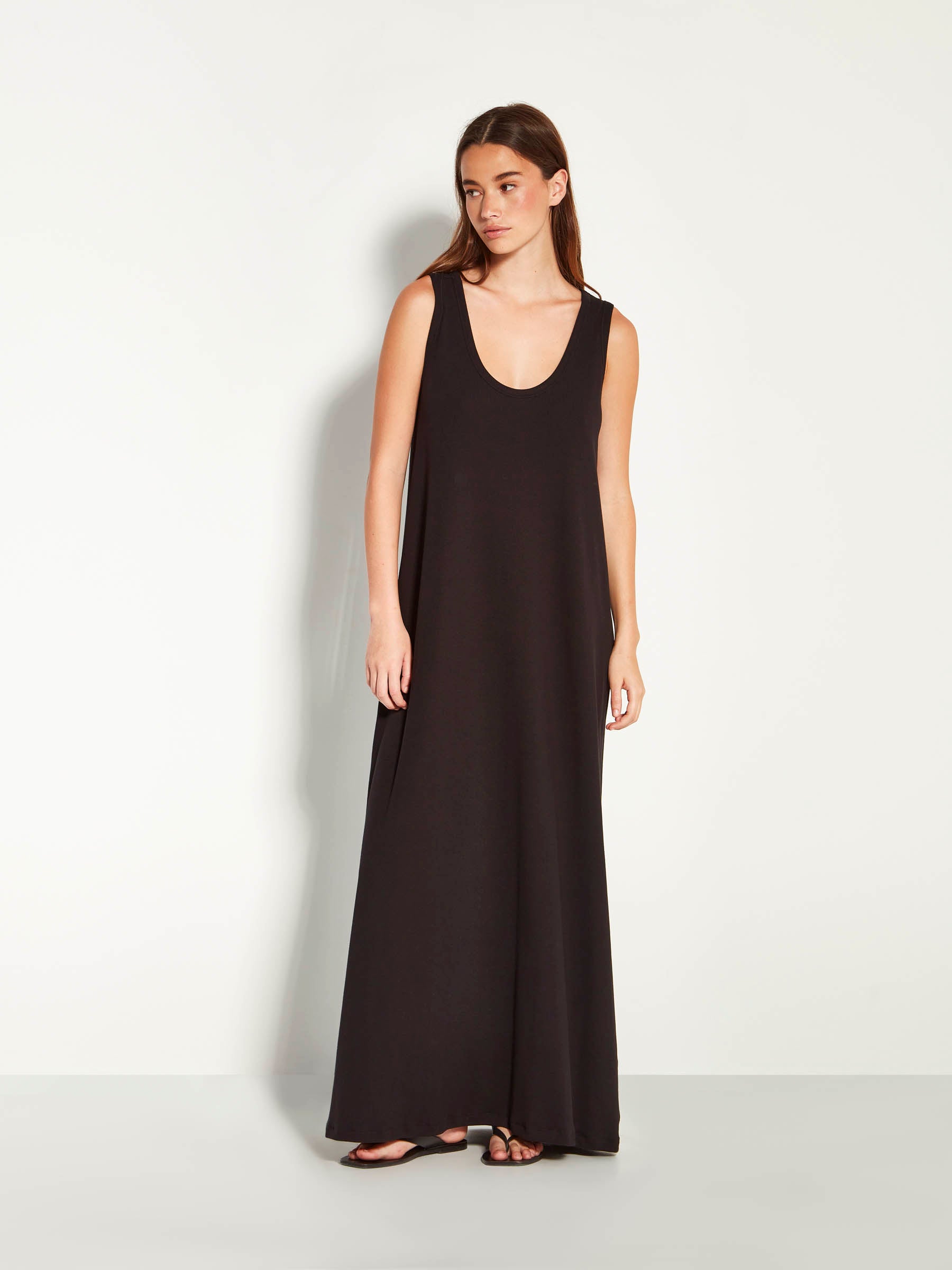Vinca Dress (Jersey Rib) Black