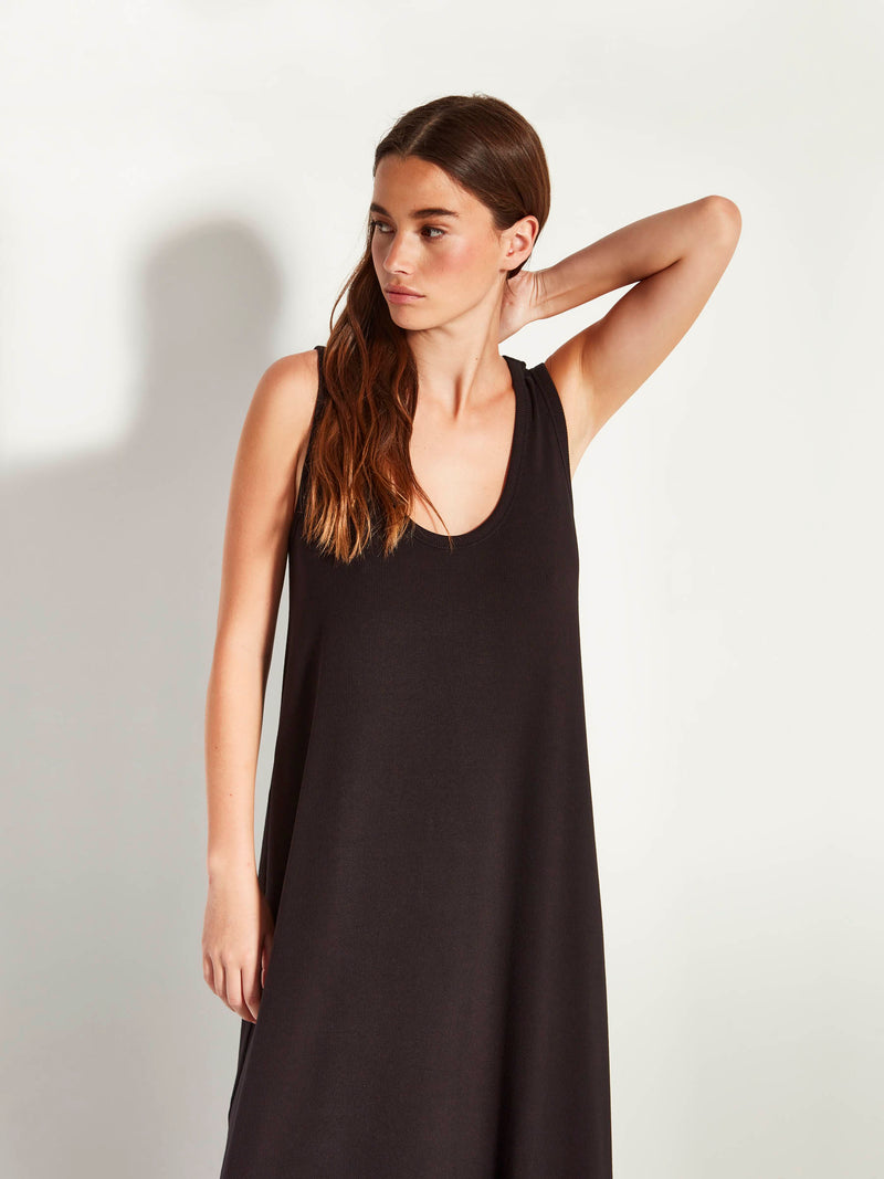 Vinca Dress (Jersey Rib) Black