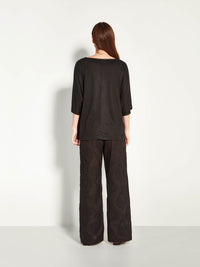 Nami T (Linen Knit) Black Knit