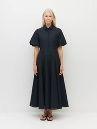 Corfu Dress (Lustre) Deep Indigo