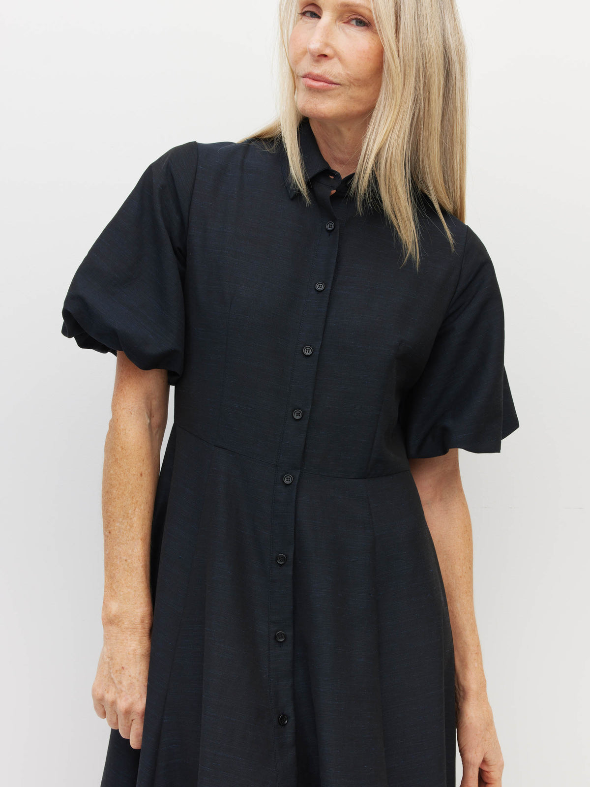 Corfu Dress (Lustre) Deep Indigo