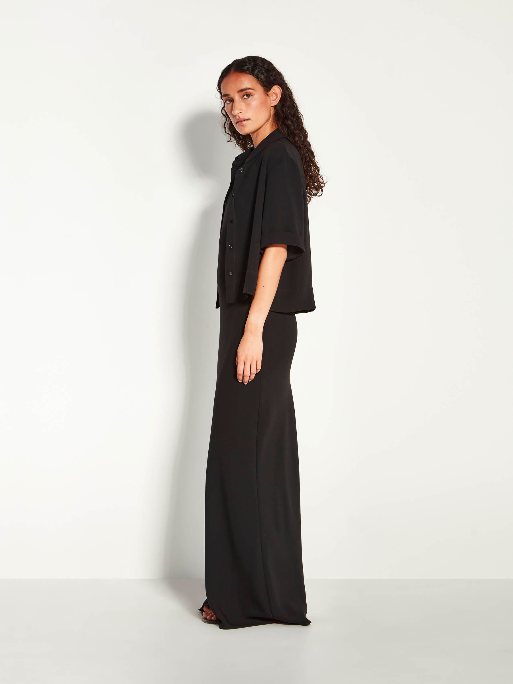 Everly Shirt (Luxe Suiting) Black