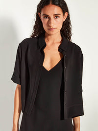 Everly Shirt (Luxe Suiting) Black