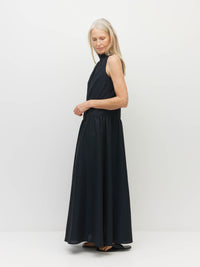 Ramona Dress (Lustre) Deep Indigo