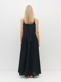 Ramona Dress (Lustre) Deep Indigo