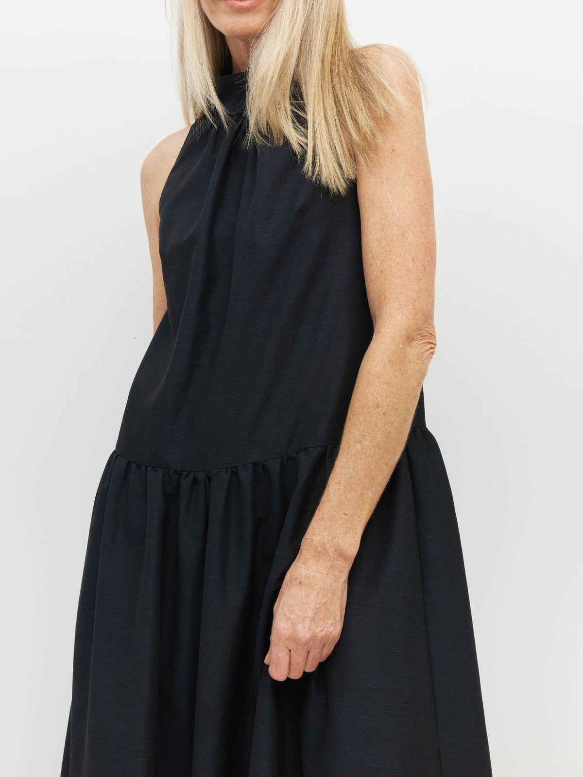 Ramona Dress (Lustre) Deep Indigo