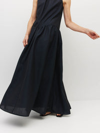 Ramona Dress (Lustre) Deep Indigo