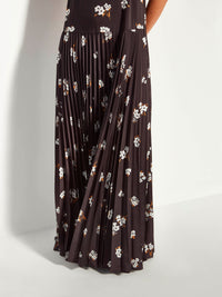 Betty Pleat Dress (Moonflower Twill) Golden