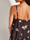 Betty Pleat Dress (Moonflower Twill) Golden
