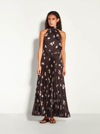 Evelyn Pleat Skirt (Moonflower Twill) Golden