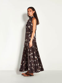 Evelyn Pleat Skirt (Moonflower Twill) Golden