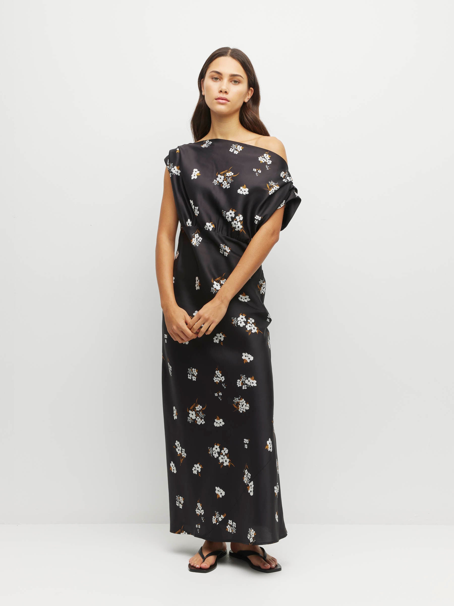 Monaco Dress (Moonflower Twill) Golden