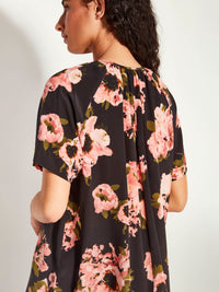 Dina Top (Ruffled Tulips Silk CDC) Shadow