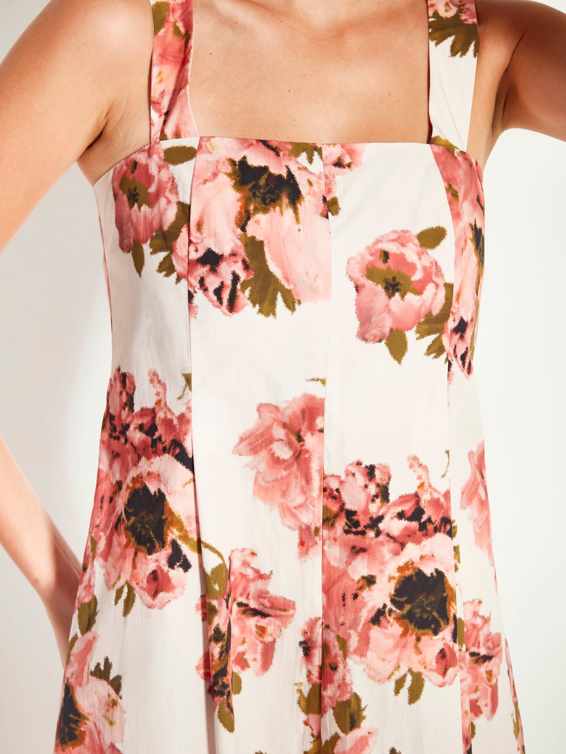 Emile Dress (Ruffled Tulips Cotton) Glow