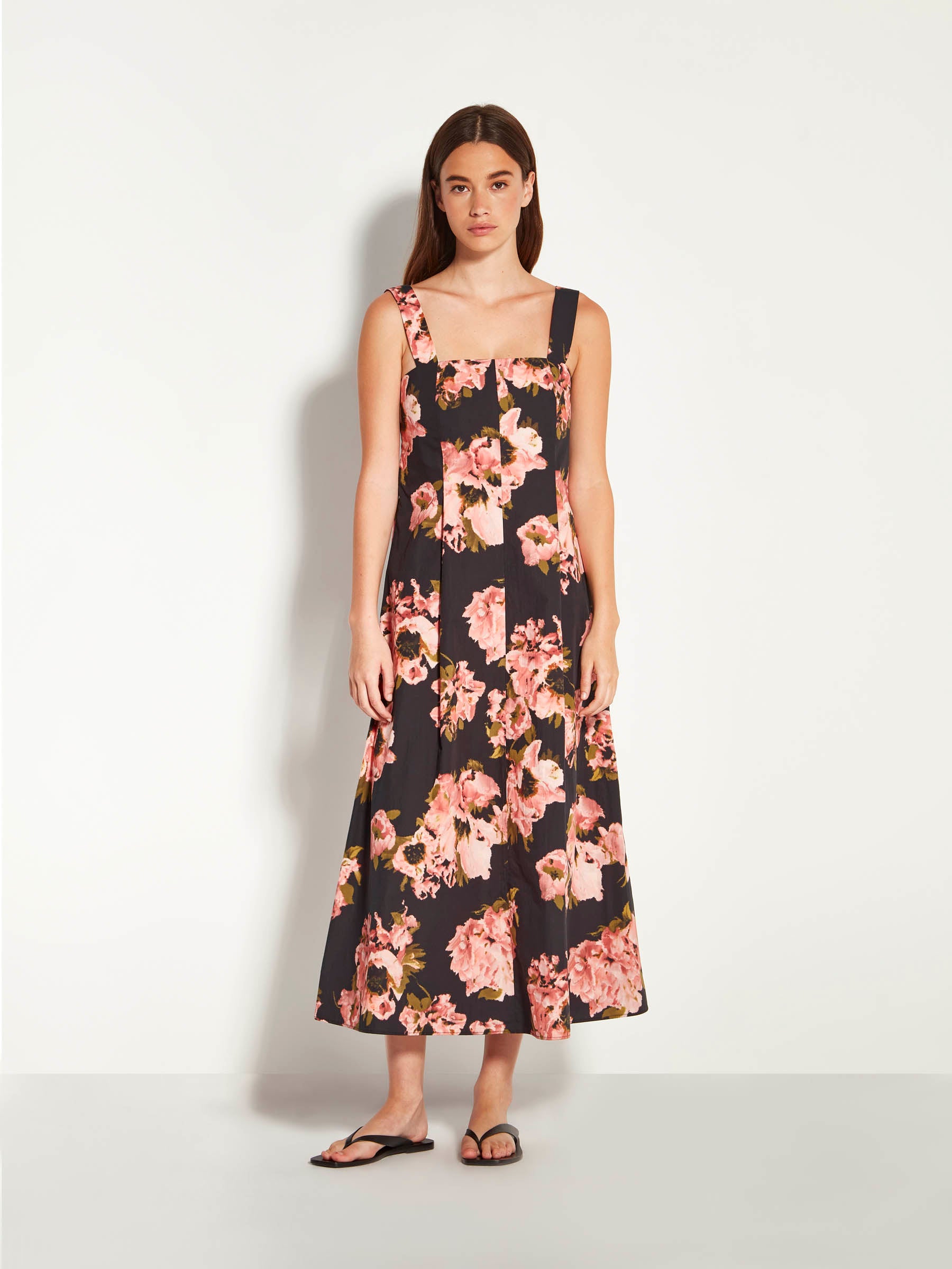 Emile Dress (Ruffled Tulips Cotton) Shadow