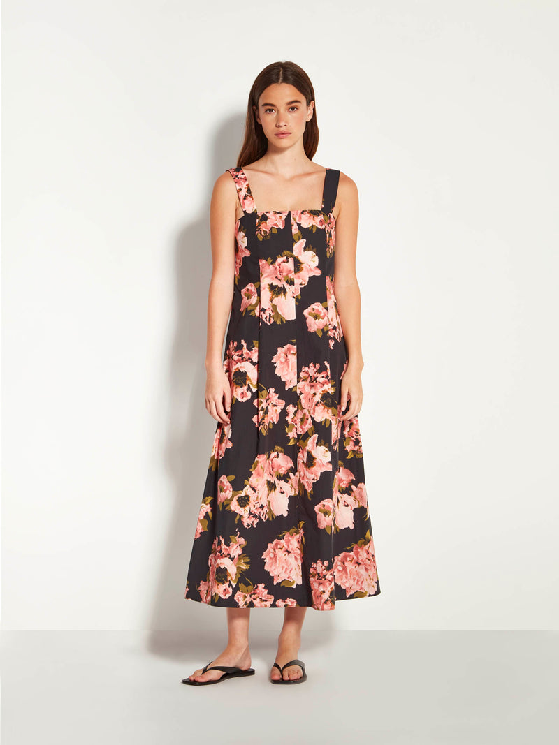 Emile Dress (Ruffled Tulips Cotton) Shadow