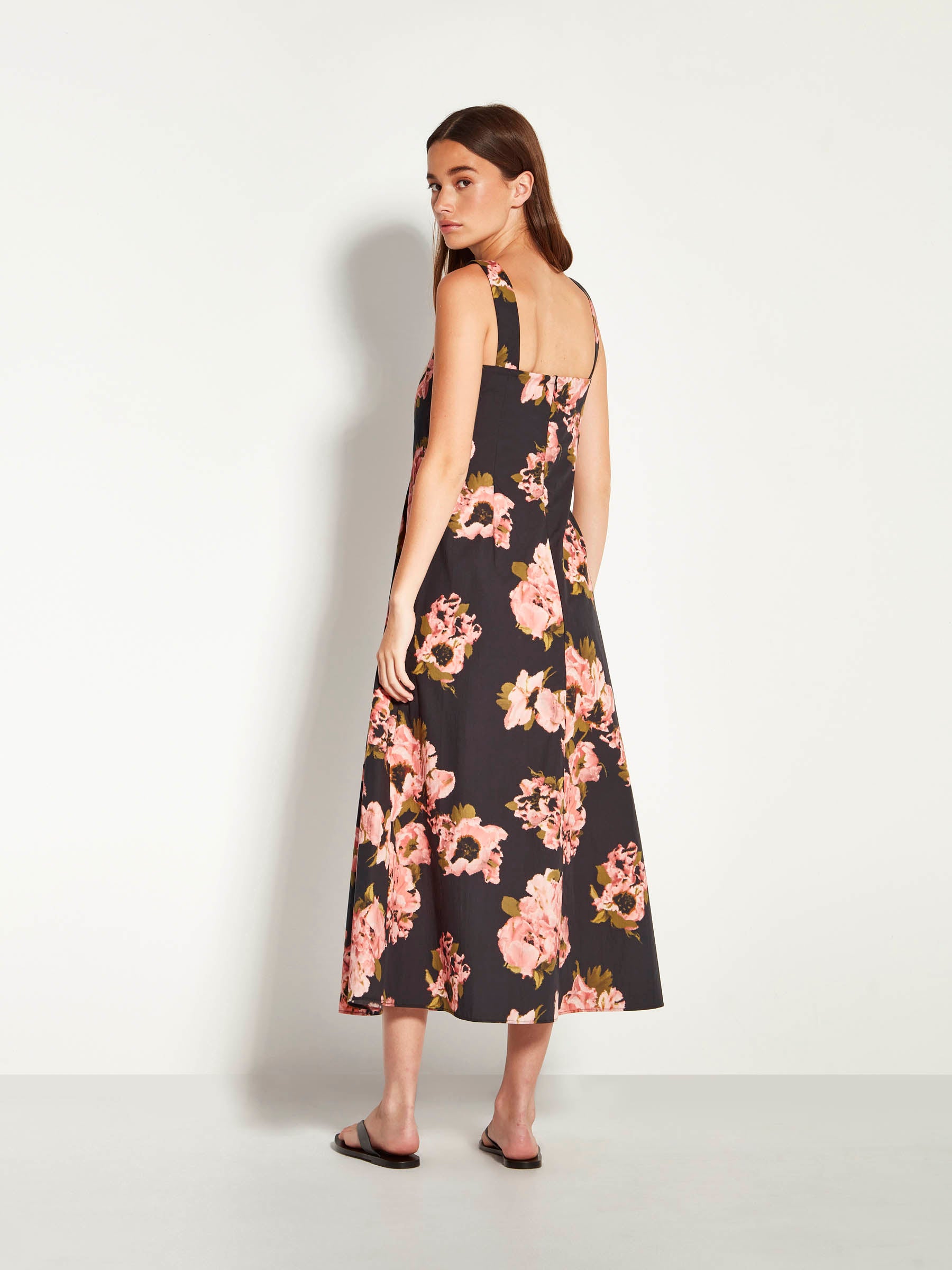 Emile Dress (Ruffled Tulips Cotton) Shadow