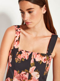Emile Dress (Ruffled Tulips Cotton) Shadow