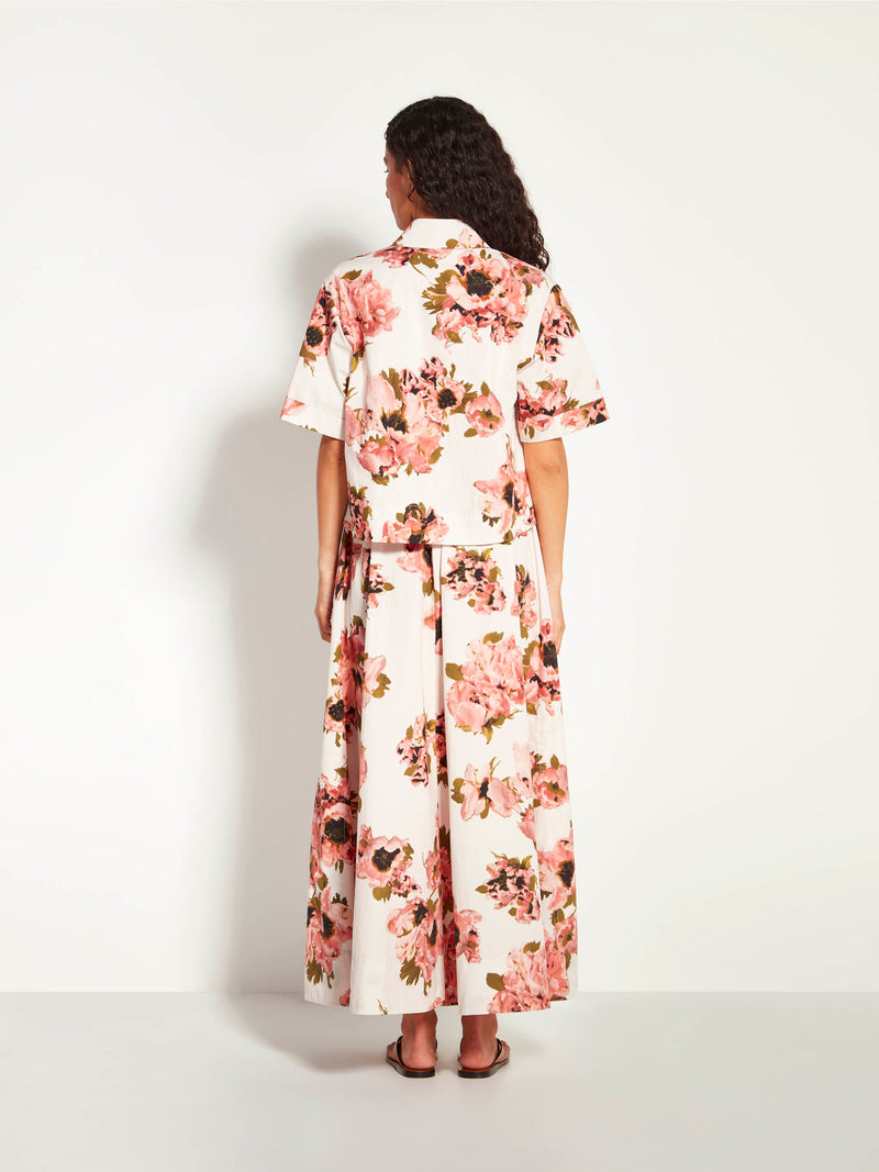 Everly Shirt (Ruffled Tulips Cotton) Glow
