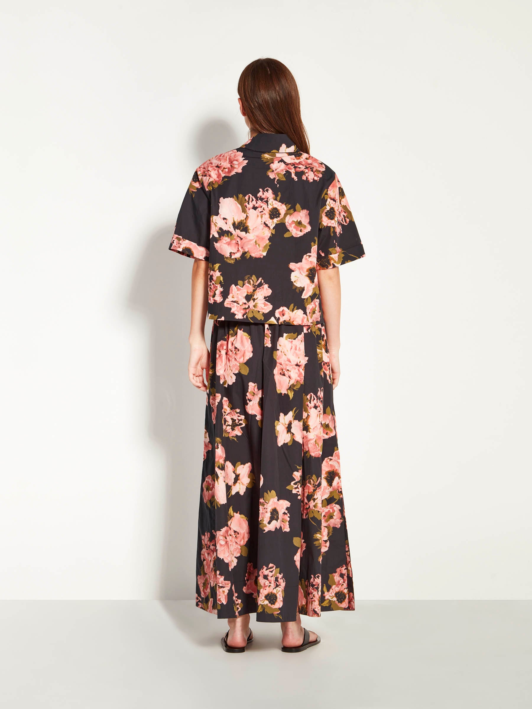 Everly Shirt (Ruffled Tulips Cotton) Shadow