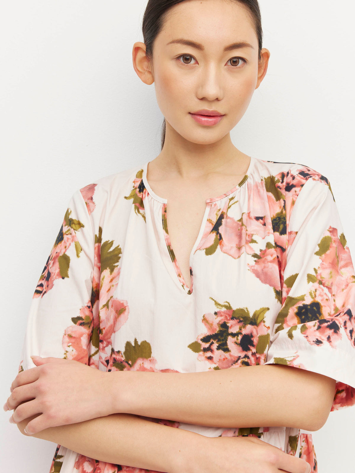 Forever Tunic (Ruffled Tulips Cotton) Glow