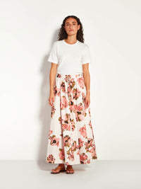 Kev Skirt (Ruffled Tulips Cotton) Glow
