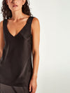 Ingrid Cami (Slinky Satin) Black