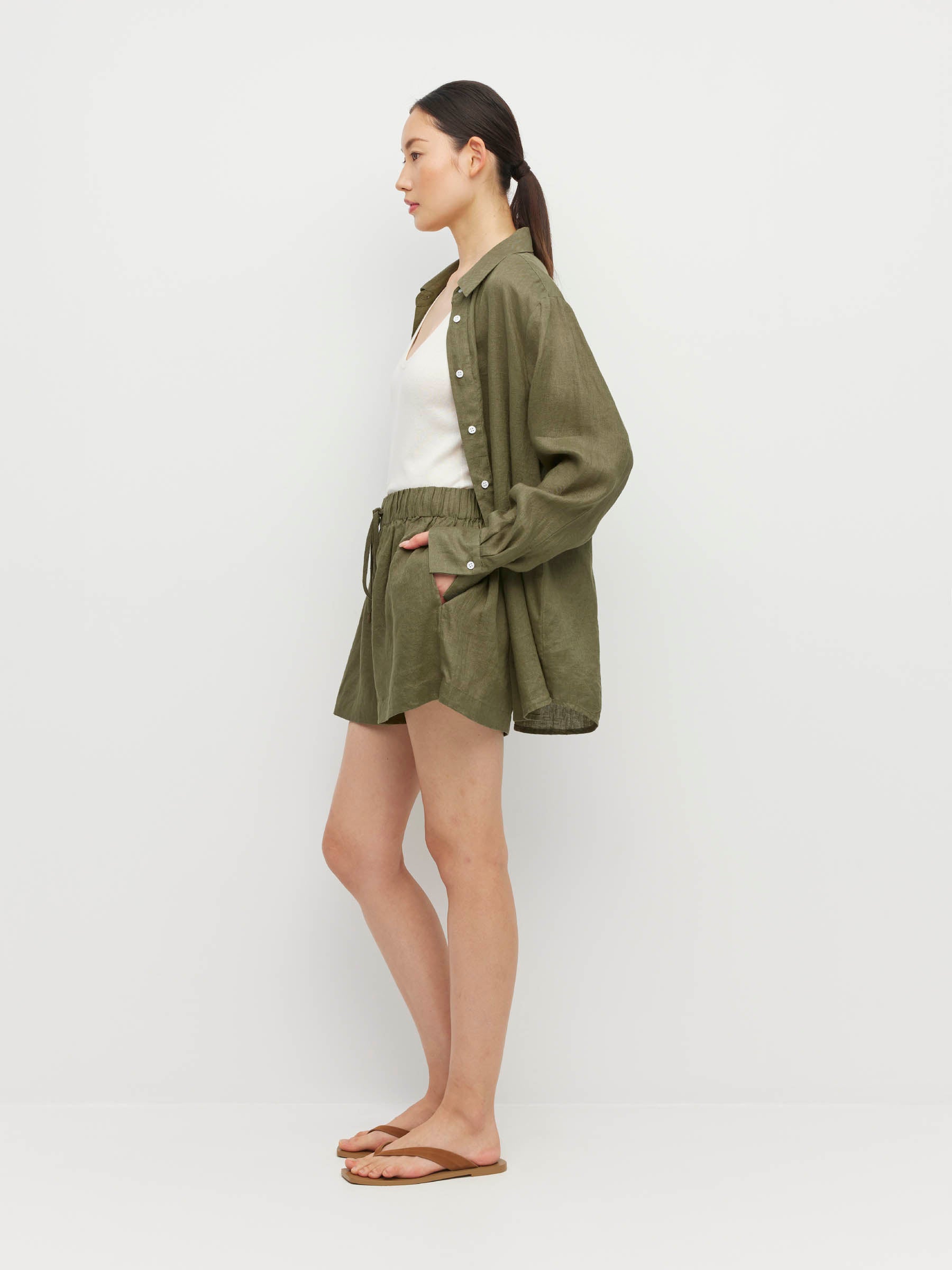 Robin Short (Soft Linen) Khaki