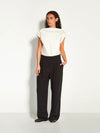 Monaco Top (Sculptural Satin) Antique Pearl
