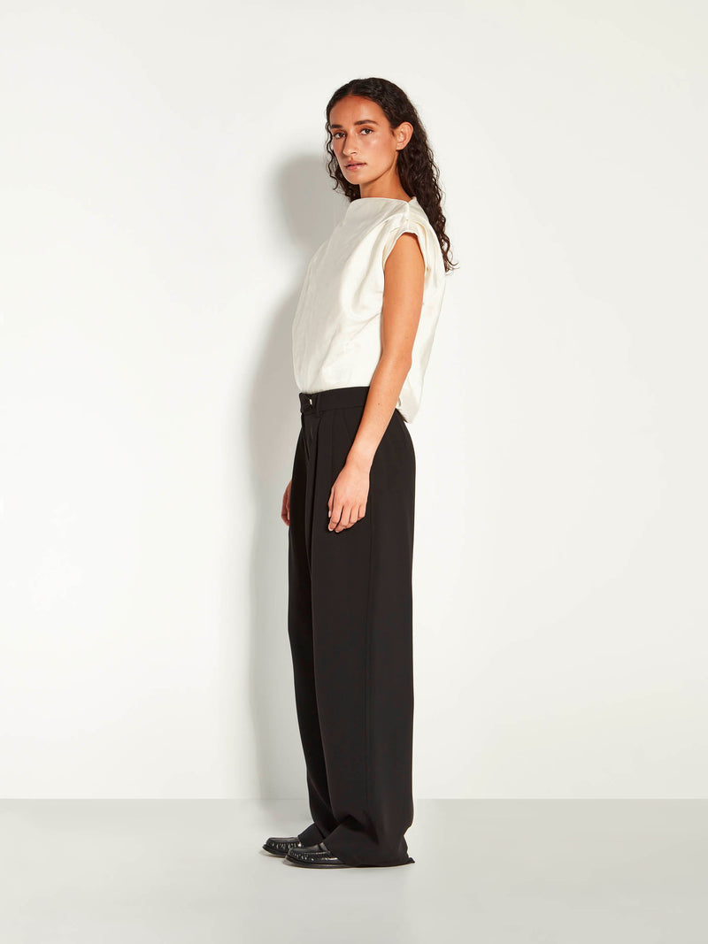 Monaco Top (Sculptural Satin) Antique Pearl
