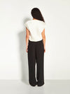 Monaco Top (Sculptural Satin) Antique Pearl