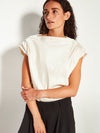 Monaco Top (Sculptural Satin) Antique Pearl