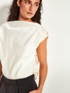 Monaco Top (Sculptural Satin) Antique Pearl