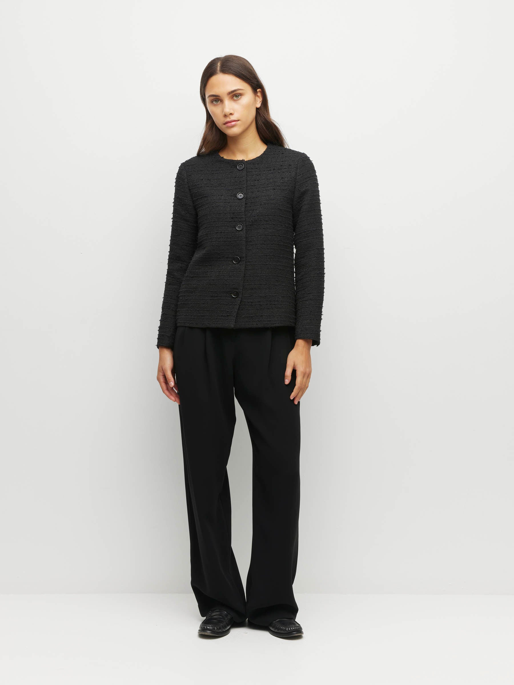 Mimi Jacket (Twinkle Tweed) Onyx – Juliette Hogan