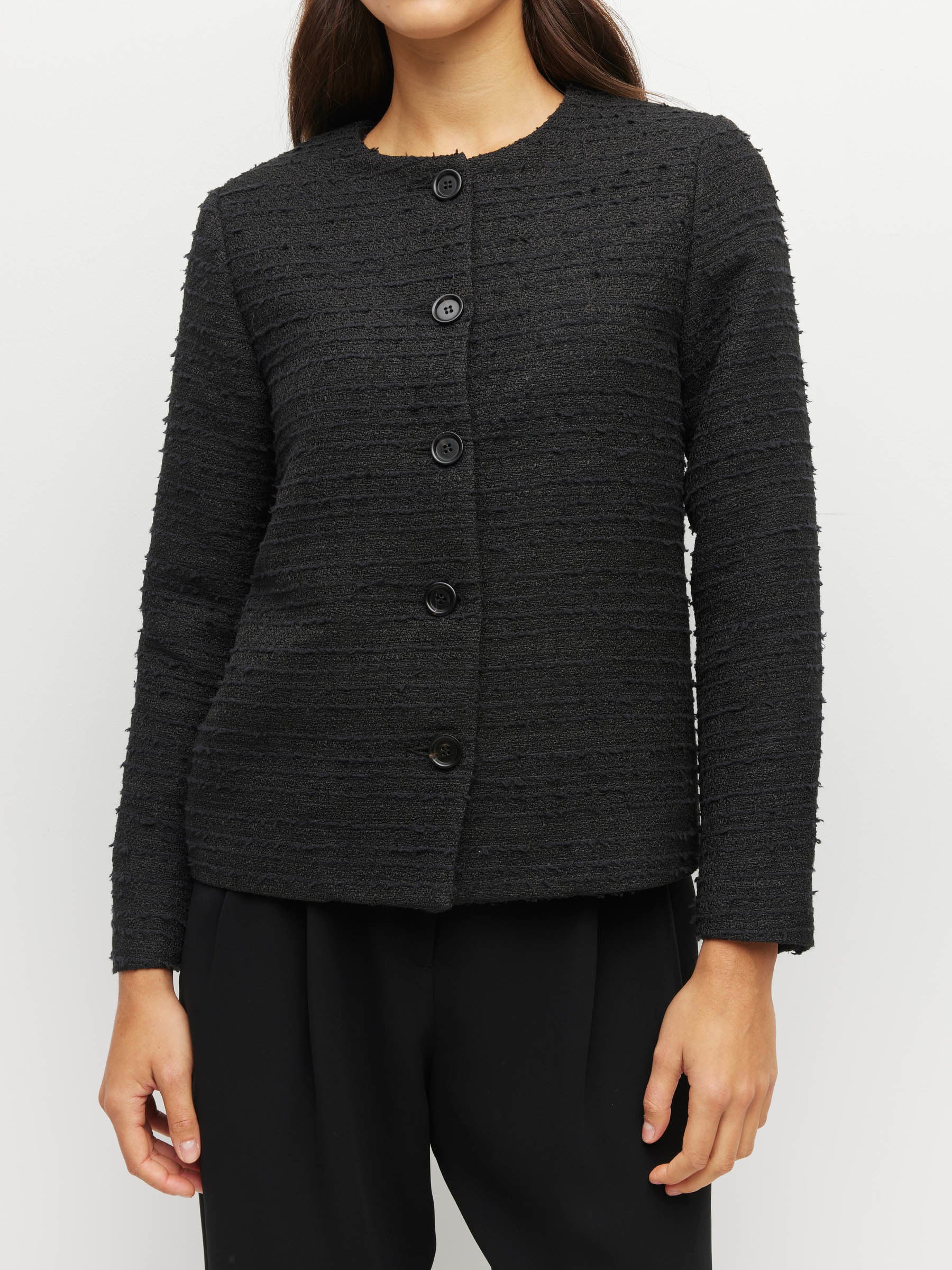 Mimi Jacket (Twinkle Tweed) Onyx – Juliette Hogan