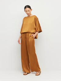 Koa Trouser (Crepe Sheen) Tobacco