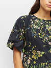 Luciana Dress (Dark Garland Cotton) Painted Petals