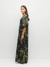 Piper Dress (Dark Garland Cotton) Painted Petals