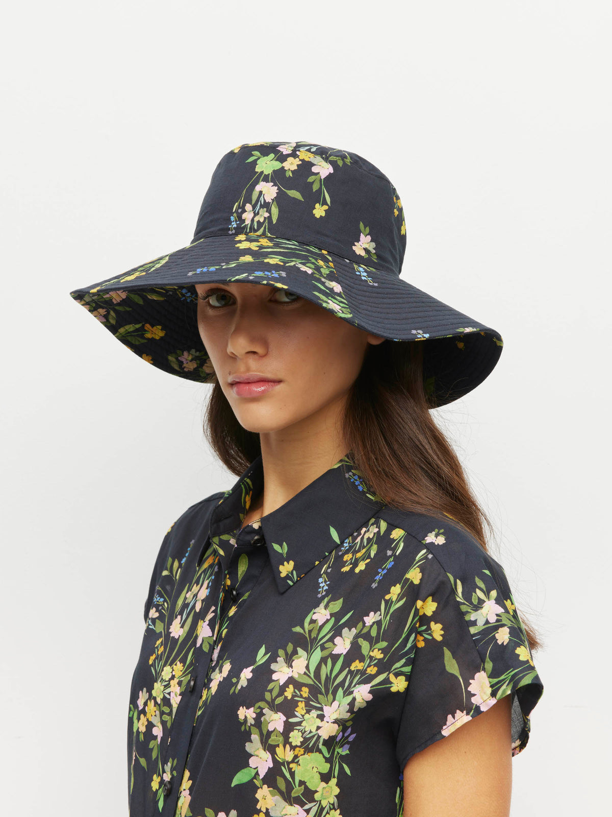 Tula Hat (Dark Garland Cotton) Painted Petals