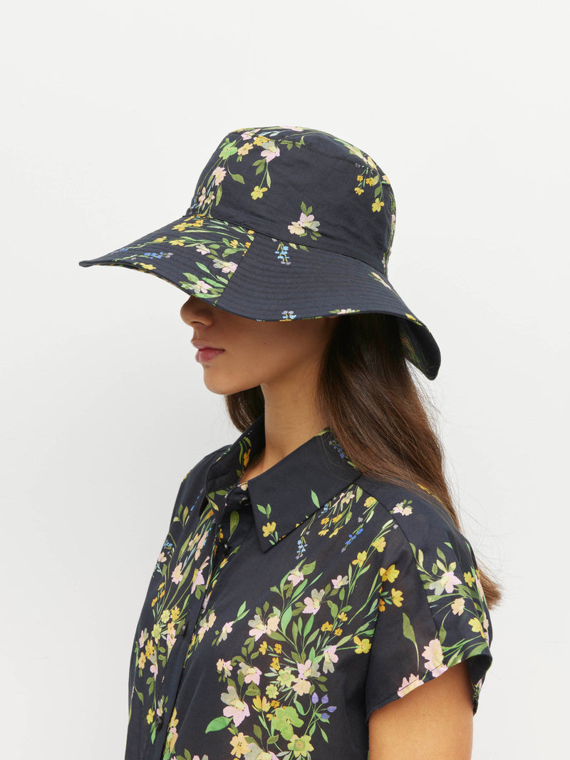 Tula Hat (Dark Garland Cotton) Painted Petals