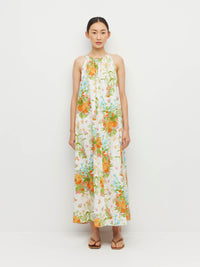 Astrid Dress (Floret Linen) Amberlight