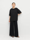 Boyfriend T (Form Cotton Knit) Black