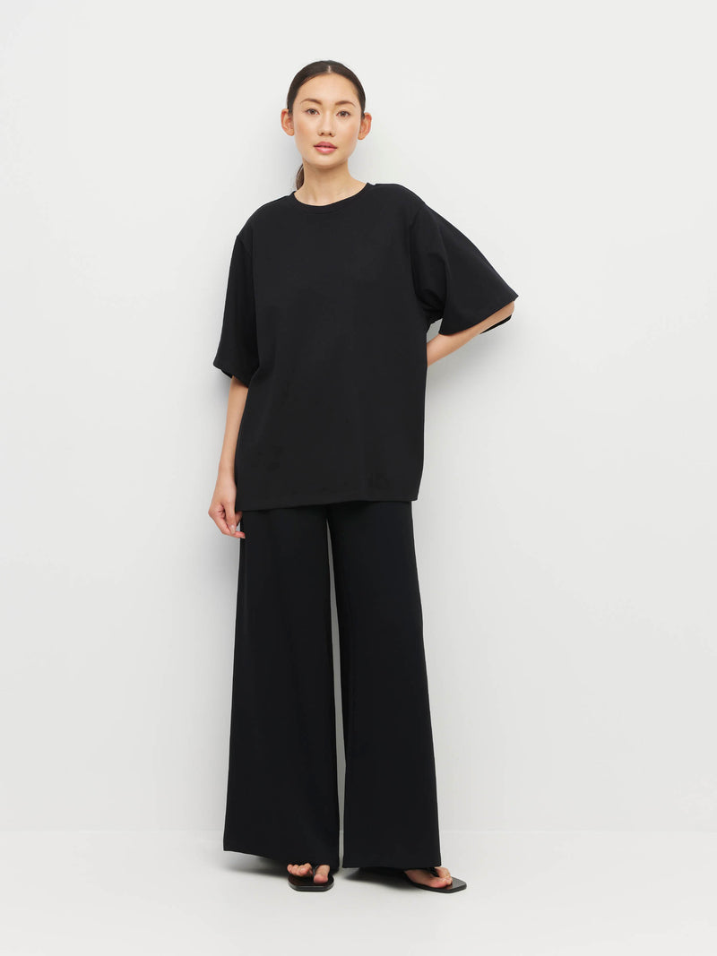 Boyfriend T (Form Cotton Knit) Black