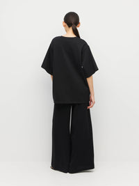 Boyfriend T (Form Cotton Knit) Black
