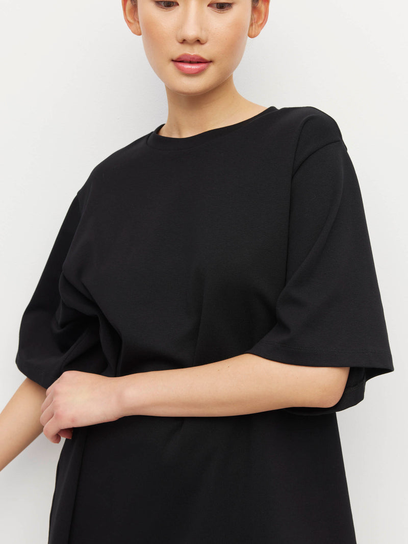 Boyfriend T (Form Cotton Knit) Black