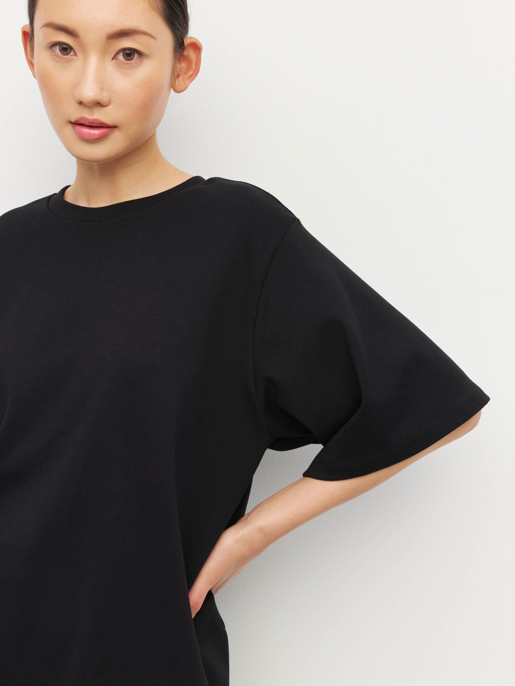 Boyfriend T (Knit Cotton) Black