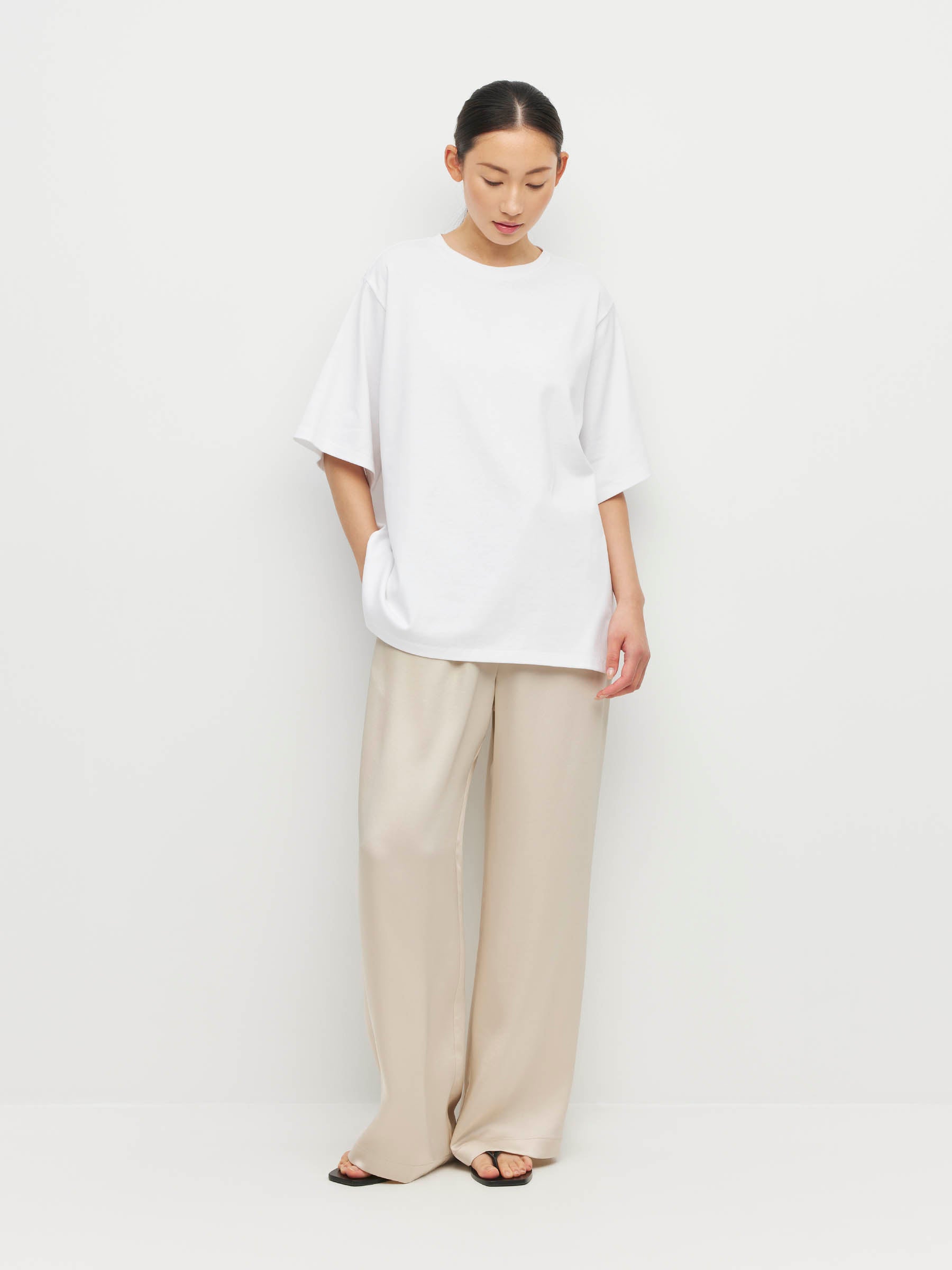 Boyfriend T (Knit Cotton) White