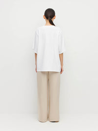 Boyfriend T (Knit Cotton) White