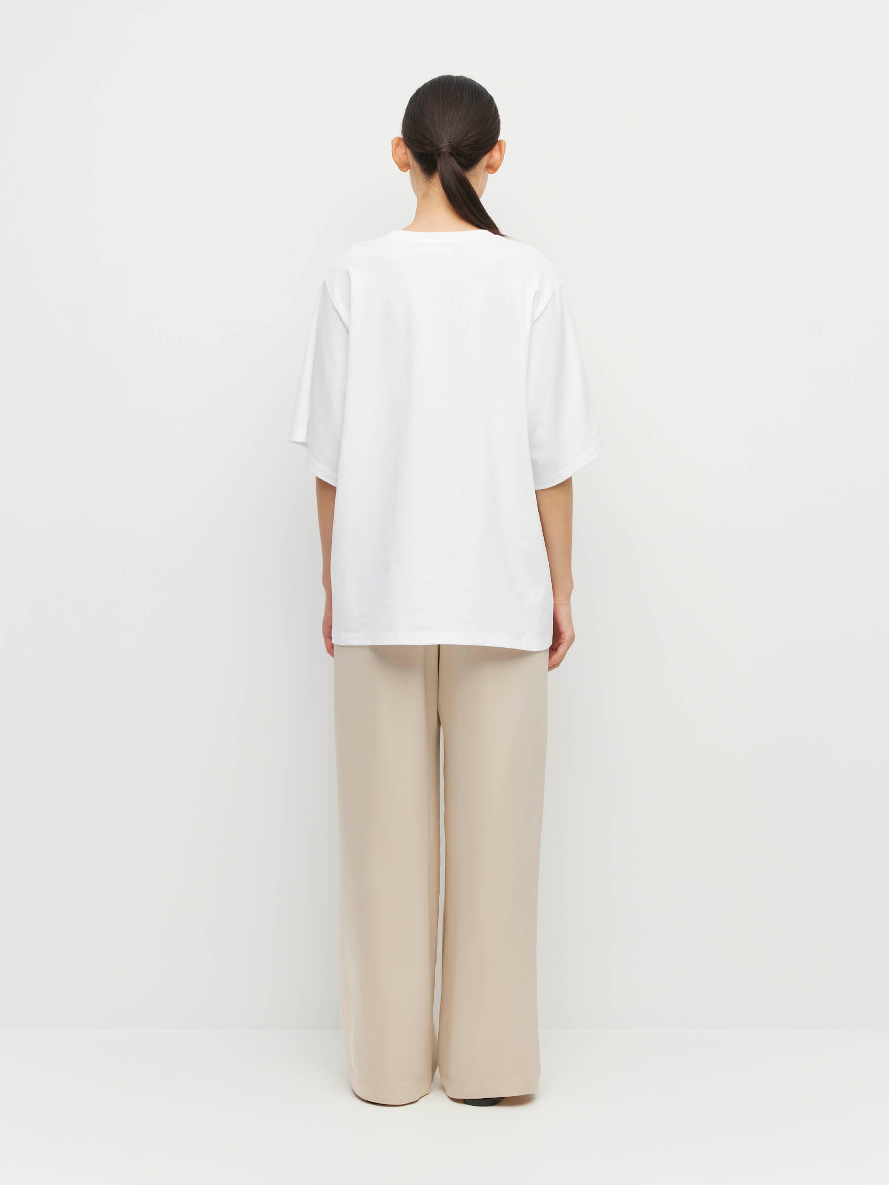 Boyfriend T (Knit Cotton) White