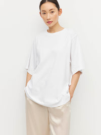 Boyfriend T (Knit Cotton) White